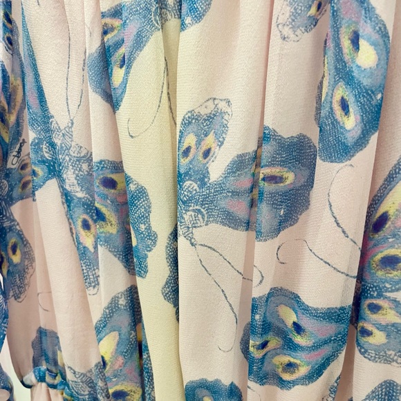 DVF Chiffon Butterfly Dress - Picture 2 of 3